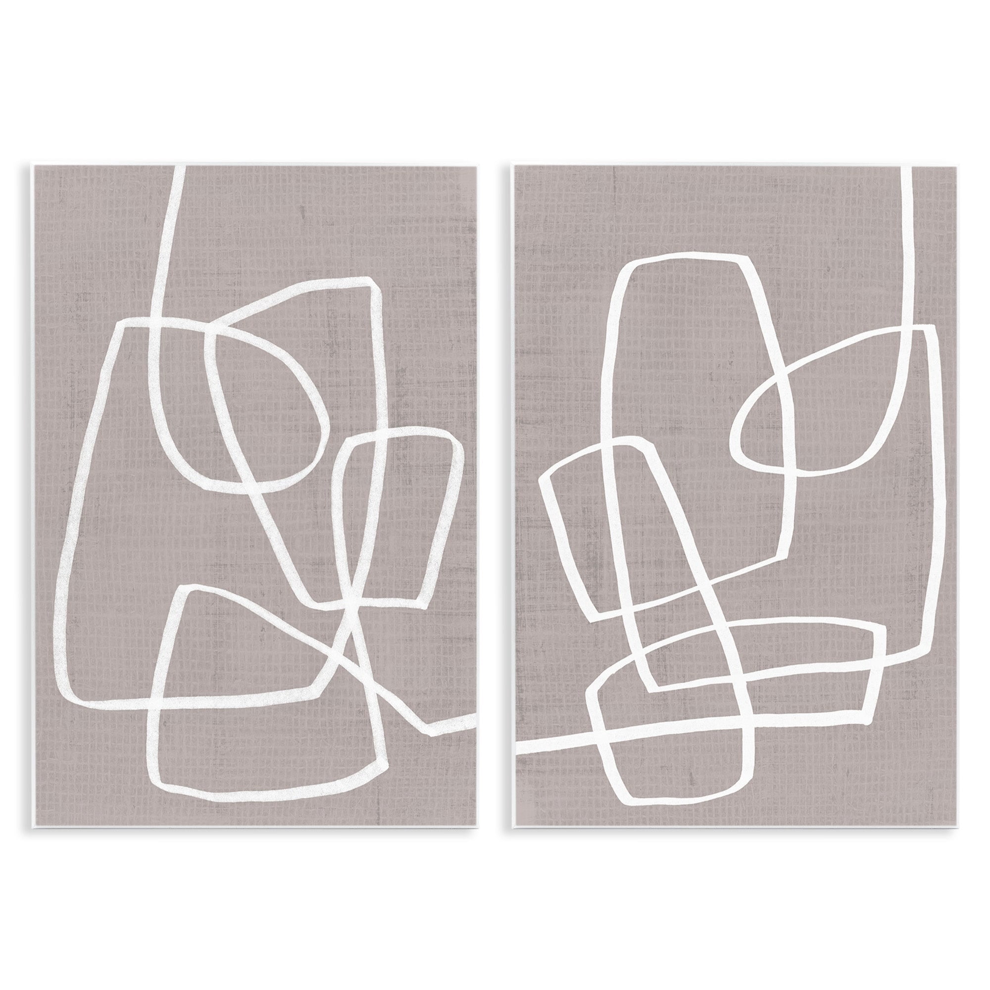 Stupell Industries Abstract Busy Line Minimal Boho Design Brown White, 10 x 15,Design by June Erica Vess
