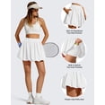 thumbnail image 5 of G4Free Chillwhisp Bubble Tennis Skirts for Women - 14" Mini Athletic Ruffled Hem Casual Skorts Inner Shorts with 4 Pockets, 5 of 7