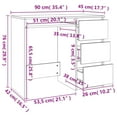 thumbnail image 4 of vidaXL Desk Concrete Grey 90x45x76 cm Engineered Wood, 4 of 5