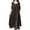Coffee, variant on Abcnature Women's Summer Maxi Dress Half Sleeve Round Neck Casual Loose Long Beach Buttons Dress Plus Size Boho Sundress Dress Ruched Flowy Long Dress for Women Recommend Weight 110 to 121lb