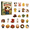 #D, variant on Happy Farm Advent Calendar , 24 Pcs 2D Flat Acrylic Farm Animal Hanging Ornaments Countdown Blind Box, Farmhouse Christmas Tree Decor Gift