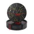 thumbnail image 2 of Leather Coasters Spill Protection For Table Desk Durable And Non Slip Leather Coaster Fit Common, 2 of 5