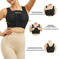 thumbnail image 6 of Nebility Post-Surgery Front Closure Bra for Women Posture Corrector Compression Shapewear Tops with Breast Support Band(Black 3X-Large), 6 of 8