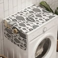 thumbnail image 1 of Grunge Washing Machine Organizer, Hot Air Balloons of Vintage Minimalist Effects Greyscale Tones Illustration, Anti-slip Fabric Top Cover for Washer and Dryer, Charcoal Grey White, by Ambesonne, 1 of 1