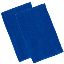 2-Pack Elegani Lightweight 100% Cotton Loop Terry Sports Face Towel - Ideal for Gym, Yoga - 11" x 18" (Royal Blue)