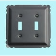 thumbnail image 2 of Switch Plate Black Steel Double Toggle 5.25" Antique Wall Plate Renovator's Supply, 2 of 8