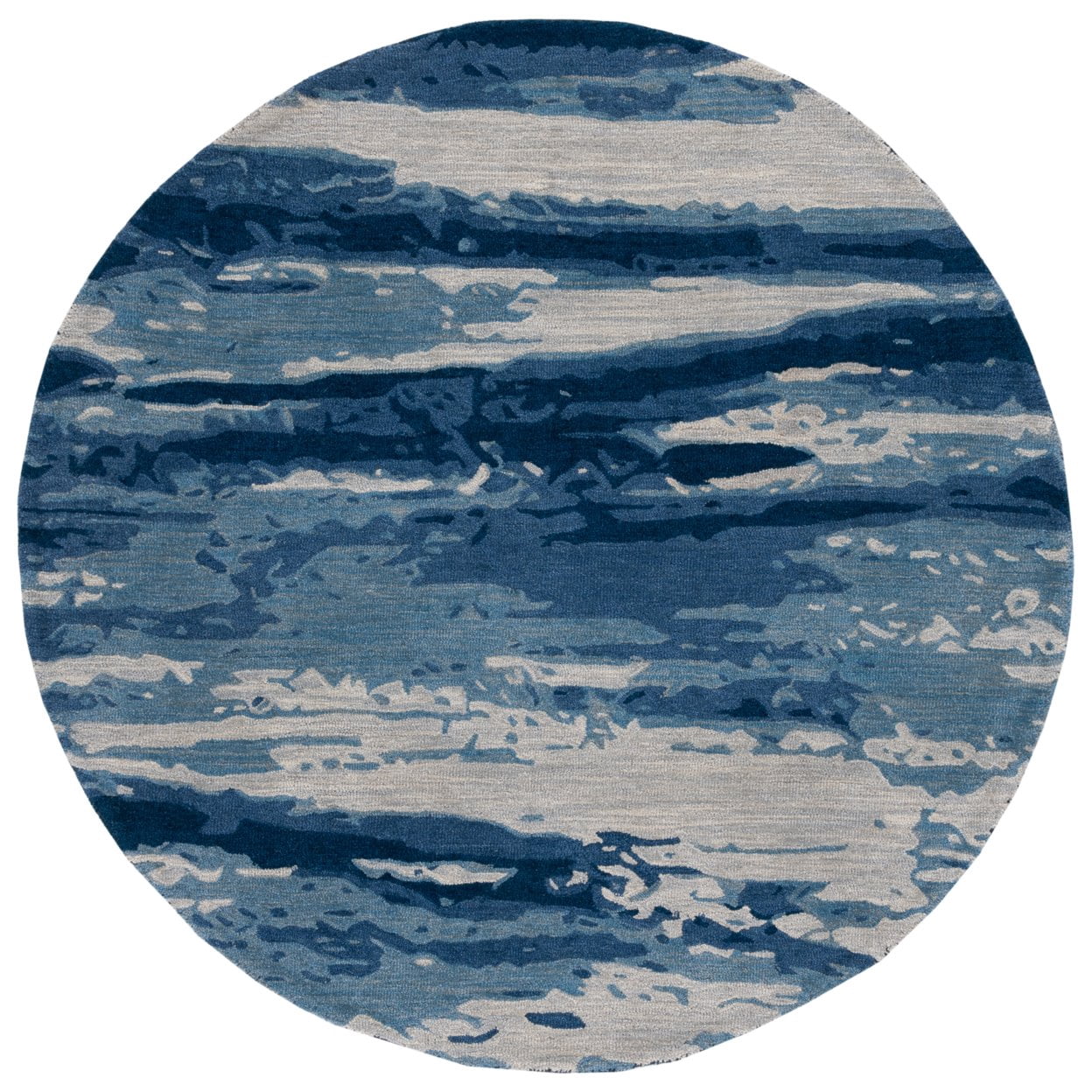 SAFAVIEH Metro Jessy Camo Area Rug, Blue/Ivory, 4' x 6'