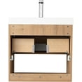 thumbnail image 5 of Blossom Bergen 24" Floating Vanity w/ LED, Soft-Close Storage & Sink – Classic Oak Modern Design, 5 of 9
