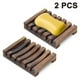 thumbnail image 1 of 2 piezas de jabonera de madera para ducha, soporte de jabón hecho a mano, soporte de jabón para fregadero de baño, caja de jabón de bambú natural para esponjas de fregado de jabón Adepaton 2034984-1, 1 of 9