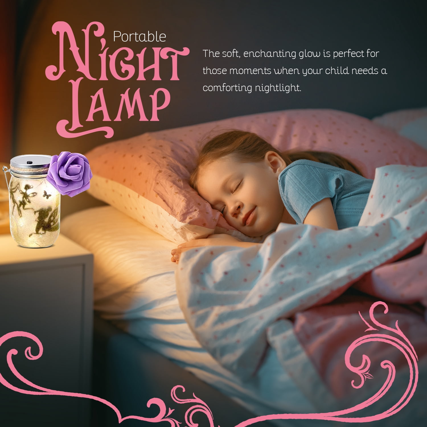 DIY Fairy Night Lights Craft Kit for Kids Ages 4–12, Fairy Lantern Jar Craft Set with Battery Powered Lights, Glitter & Decorations for Bedroom, Birthday & School Projects