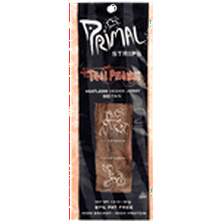 - (Pack of 6) Primal Strips Thai Peanut Meatless Vegan Jerky, 1 oz.