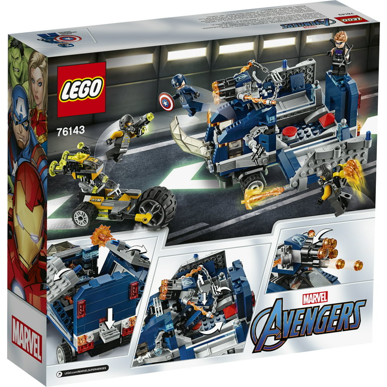 LEGO Marvel Avengers Truck Take-Down 76143 Captain America and Hawkeye  Superhero Building Toy (477 Pieces) 