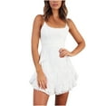 thumbnail image 1 of Fridja Womens Summer O-Neck Casual Printing Loose Sleeveless Loose Mini Dress, 1 of 9