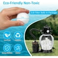 thumbnail image 3 of Telyswee 13" Sand Filter Pump - 2Lb Filter Ball, 3434GPH 3/4HP Pool Sand Filter for Above Ground and Inground Pool Up to 8500 Gallons, with 6-Way Multi-Port Valve & Strainer Basket, 3 of 8