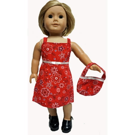 Doll Clothes Superstore Versatile Red Doll Dress Fits 18 Inch Dolls, Baby And Cabbage Patch (Best Way To Shred Red Cabbage)