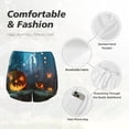 thumbnail image 6 of Lsque Spooky Halloween Printed Women's Running Shorts with Liner Pockets,Elastic Quick Dry Workout Athletic Gym Yoga Shorts,Womens High Waist Shorts-Small, 6 of 9
