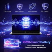 15.6 FHD Gaming Laptop 16GB DDR5 RAM 512GB SSD AMD Ryzen 9 8945HS (Beat i9-13900H, Up to 5.2GHz) with Radeon 780M AI-Enhanced Copilot VR Ready 100W PD Type-C Backlit Keyboard Fingerprint Black