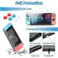 thumbnail image 3 of HEYSTOP Switch Accessories Bundle 27 in 1 Compatible with Nintendo Switch, Gift Kit with Carrying Case, Dockable Protective Case Cover, Screen Protector, Steering Wheel, Joycon Grip & More (Red&Blue), 3 of 3