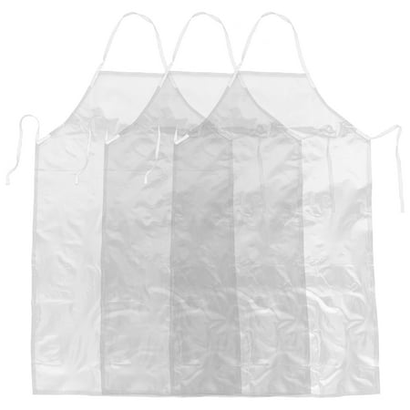 

3pcs Waterproof Household Apron Transparent PVC Washing Apron for Home Kitchen