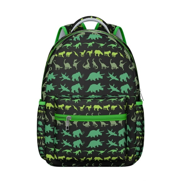 "Dinosaur Themed School Backpack for College & Commute - Large Capacity Waterproof Laptop Backpack, Durable Bookbag with Multiple Pockets for Work"