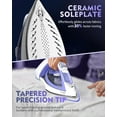 thumbnail image 5 of Cordless Iron for Clothes, 1550W 2-In-1 Cordless/Corded Steam Iron Rapid Heating, Ceramic Soleplate, 3-Way Auto-Off, Self-Cleaning, 12.85oz Water Tank Ironing Clothes for Home,, 5 of 8