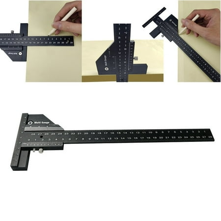 

T-type Scale Ruler Carpentry line Ruler Woodworking Scribing Mark Line Gauge