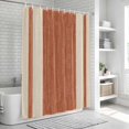 thumbnail image 6 of Burnt Orange Stripes Bathroom Shower Curtains with 12 Hooks Waterproof Shower Curtain for Stalls and Bathtubs Geometric Modern Vintage Lines Simple Art Decorative Bathroom Curtain 66x72 Inches, 6 of 9