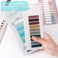 thumbnail image 4 of Hardcover Leather Notebook A5 with Colorful Index Tabs, Executive Journal Notebook with Pen Loop and Elastic Closure, PU Leather Hardback Notepad for Office School(Cyan), 4 of 10