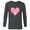 Charcoal Heather, variant on Marvel Hero Icons Valentine's Day Heart - Long Sleeve T-Shirt for Men - Customized-Navy