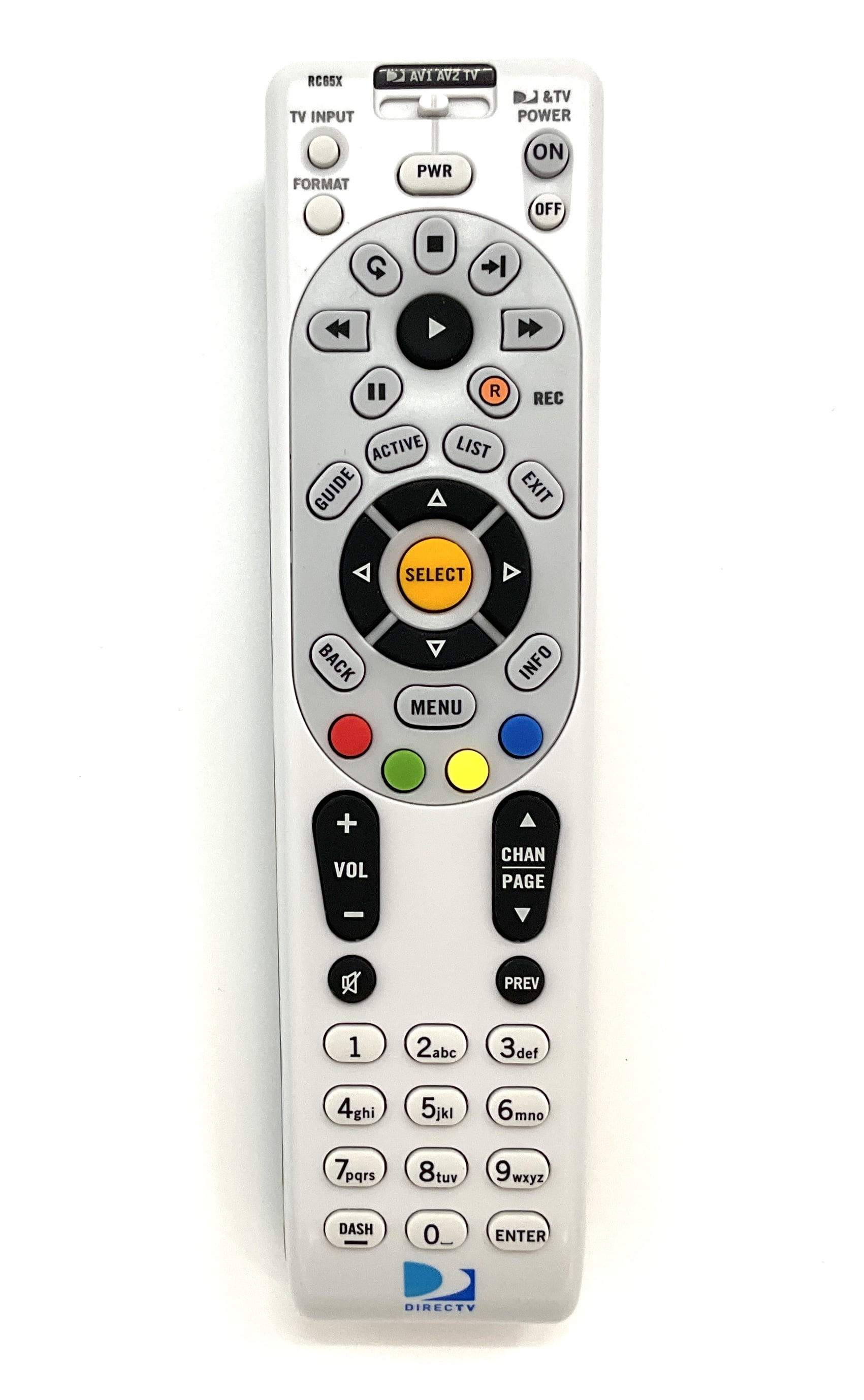 (1 Pack) Replacement DirecTV RC65X Universal 4Device Ir Remote Control