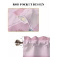 thumbnail image 6 of Pink Summer Coastal Bathroom Window Curtain, Modern Ocean Waves Starfish Shell Light Filtering Coffee Kitchen Curtains, Bedroom Living Room Curtains 2 Panel 84"x54", 6 of 6
