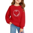 thumbnail image 3 of COM1950s Bébé Saint-Valentin, Fête de la Saint-Valentin, Garçons et Filles Imprimé Saint-Valentin à la Mode et Mignon Col Rond Imprimé Sweat à Capuche Manches Longues, Chandail en Molleton Saint-Valentin, Saint-Valentin Bébé, 3 of 7