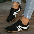 thumbnail image 2 of Domzle Women's Fashion Sneakers Low Profile Thin Sole Lightweight Comfortable Casual Walking Shoes Trending Retro Athletic Workout Black -BU47, 2 of 9
