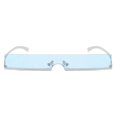 thumbnail image 3 of 1Pc Personalized Rimless Sunglasses Rectangular Glasses With Small Frame Fashion Street Photo(Blue), 3 of 3