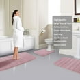 thumbnail image 5 of Memory Foam Bath Mat Size 17 "X 24" Soft and Comfortable, Super Water Absorption, Non-Slip, Thick, Machine Wash, Easier to Dry for Bathroom Floor Rug, Pink, 5 of 5