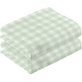 thumbnail image 2 of Face Hand Towel Set Gingham Pattern Plaid Cotton Washcloths, Quick-Dry Highly Absorbent Bath Towels 2 Pcs for Bathroom Ktichen Travel SPA Gym,16"x28", 2 of 7