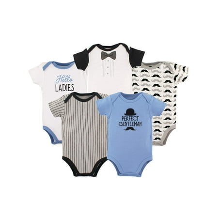 Hudson Baby Boy Cotton Bodysuits 5-Pack