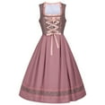 thumbnail image 2 of Vestido Dirndl Alemán para Mujer, Disfraz de Oktoberfest Bávaro para Halloween y . Rosa L, 2 of 10