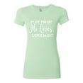 thumbnail image 2 of Wild Bobby Plot Twist He Lives Luke 24:23 Inspirational/Christian Women Slim Fit Junior Tee, Mint, Small, 2 of 5