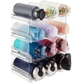thumbnail image 1 of Lifewit Stackable Water Bottle Organizer for Cabinet, Freezer, Pantry - Plastic Cup Holder, Wine Racks for Kitchen Tabletop Storage, Cupboard, Office - Pack of 4, Each Rack Holds 3 Containers, 1 of 8