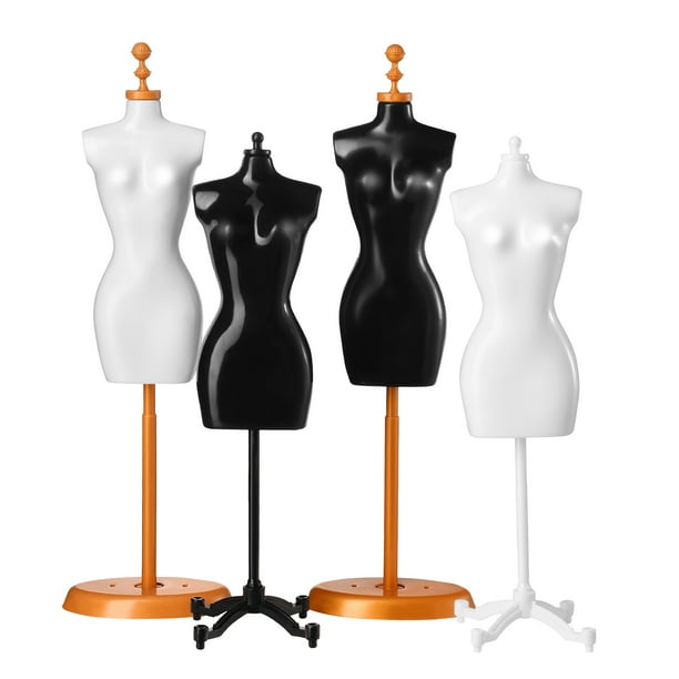 Gymax Female Mannequin Egghead Plastic Full Body Dress Form