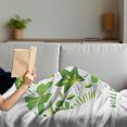 thumbnail image 3 of World Environment Day Soft Flannel Fleece Throw Blanket, Typography with Herbs Botanical Plants Foliage Flowers, Cozy Plush for Indoor and Outdoor Use, 50" x 70", Lime Green Green White, by Ambesonne, 3 of 5