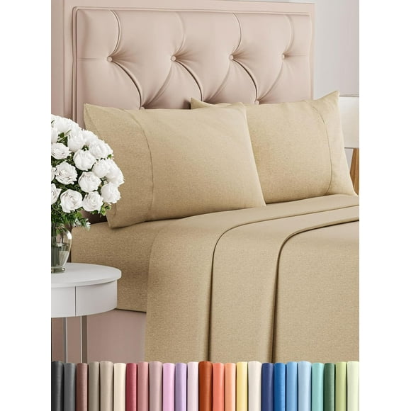 Queen Size Piece Sheet Set Comfy Breathable & Cooling Sheets Hotel Luxury Bed Sheets for Women & Men Deep Pockets EasyFit Extra Soft & Wrinkle Sheets Bed