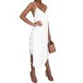 thumbnail image 3 of Robe Femme Aguichant Sans Manches à Bretelles Spaghetti Été Décontractée Boutonnée Ourlet Asymétrique Robe Grande Taille Ample Plage Vacances Robe d'Été, 3 of 6