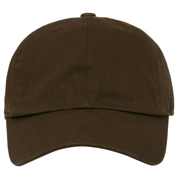 Plain BASEBALL CAP Dad Hat Low Profile Solid Cotton Pigment Adjustable (7fc047_Brown)
