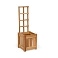 thumbnail image 2 of All Things Cedar 12" x 12" x 34"  Planter Box 2-Piece Set with Trellis, 2 of 4