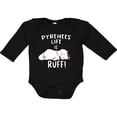 thumbnail image 3 of Inktastic Pyrenees Life is Ruff Great Pyrenees Boys or Girls Long Sleeve Baby Bodysuit, 3 of 5