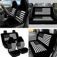 thumbnail image 3 of XYZCANDO American Flag Print Handbrake Cover Car Cushion Cover Steering Wheel Cover Armrest Cover Seat Belt Cover Keychain Fender Cover Lipstick Cover Trash Can Car Coasters Washable, 3 of 7