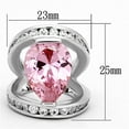 thumbnail image 2 of Luxe Jewelry Designs Women's Rhodium Plated Channel Ring with AAA Grade Cubic Zirconia Rose - Size 7, 2 of 2