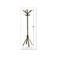 thumbnail image 4 of Caf Wood Coat Stand Ten Peg/Five Hook, 21.67w x 21.67d x 69.33h, Espresso Brown, 4 of 6